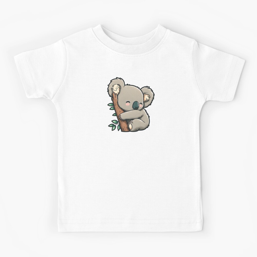 Cute koala hugging a branch with love Kids T-Shirt for Sale by