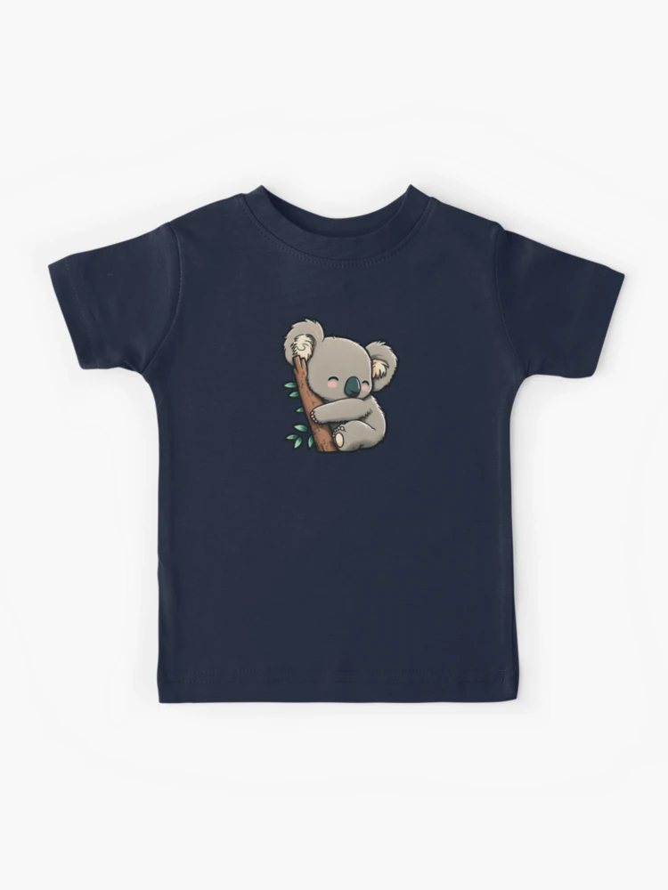 Cute koala hugging a branch with love Kids T-Shirt for Sale by  CutePlanetEarth