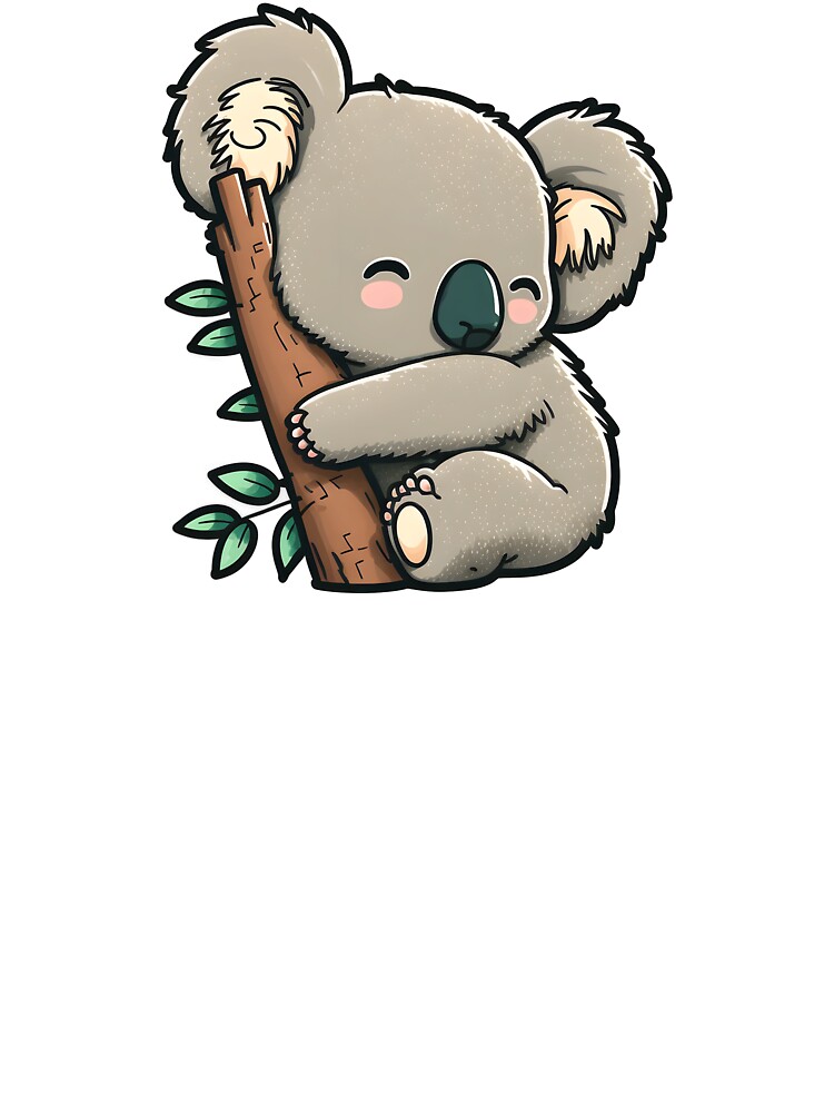 Cute Koala on a Branch · Creative Fabrica