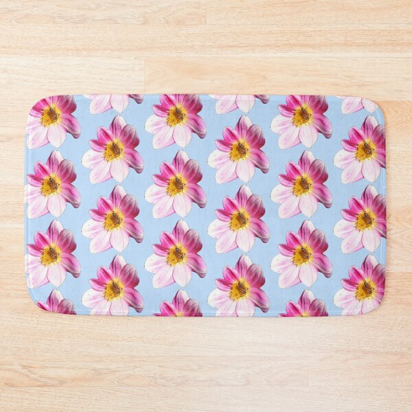 Item preview, Pattern - bee on flower - light blue background designed and sold by DrAgonPhotos.