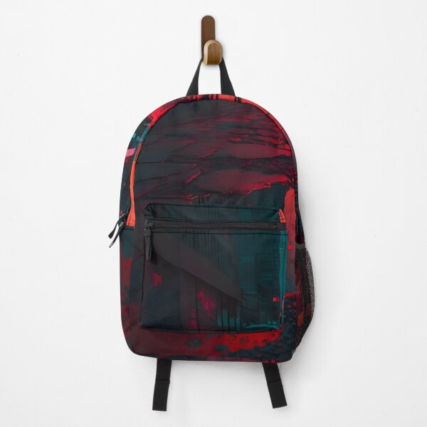 Item preview, The Hypnotic Glow of Red Neon Dancing on Cyberpunk City Streets designed and sold by Digital-Dreamer.