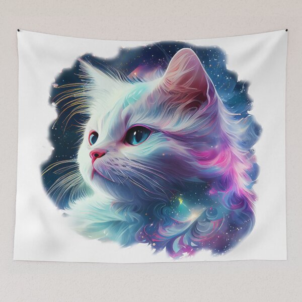 Item preview, Cosmic White Kitty designed and sold by WilderMinds.