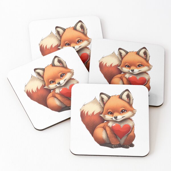 Item preview, Cute baby fox sharing some love. designed and sold by MrLacarte.