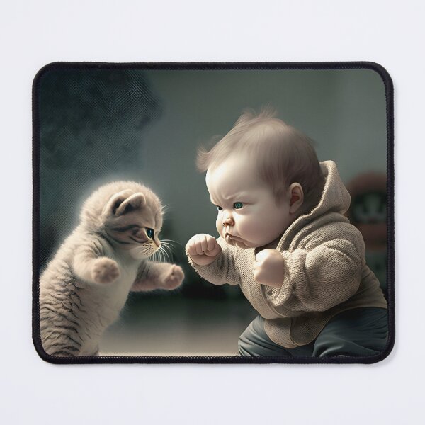 Item preview, Furry Friends: A Battle of Wits Between a Kitten and an Infant designed and sold by Digital-Dreamer.