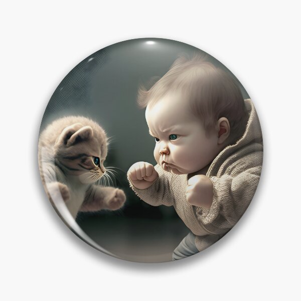 Item preview, Furry Friends: A Battle of Wits Between a Kitten and an Infant designed and sold by Digital-Dreamer.