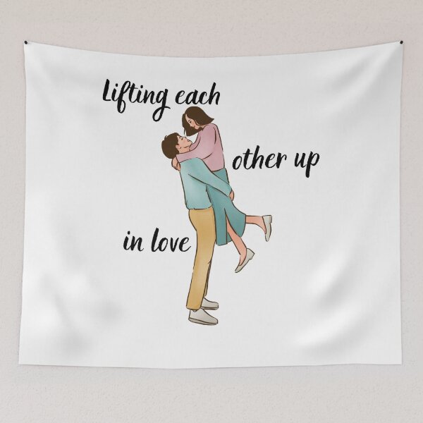 Item preview, Lifting each other up, in love - Newly engaged couple, Leveled Up To Fiance, Soon To Be Weds, Valentine's Day designed and sold by craftymilenials.