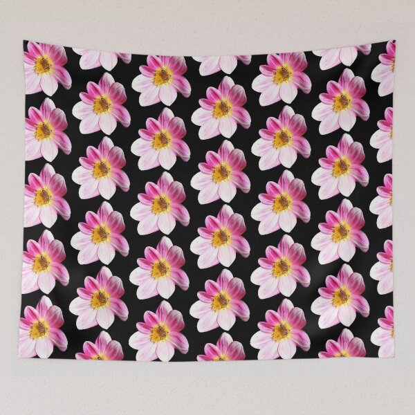 Item preview, Pattern - bee on flower - black background designed and sold by DrAgonPhotos.