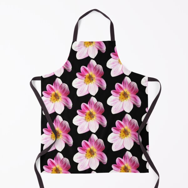 Item preview, Pattern - bee on flower - black background designed and sold by DrAgonPhotos.