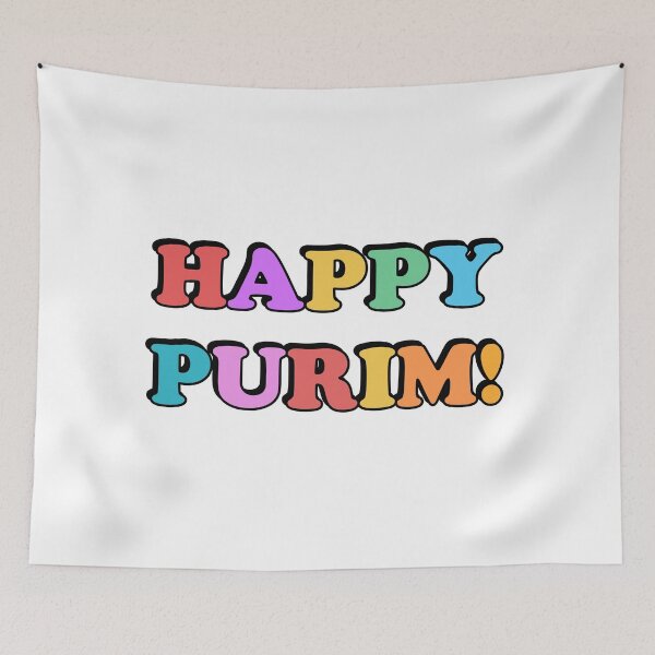 Item preview, HAPPY PURIM colorful letters designed and sold by Inspirationmotivation.