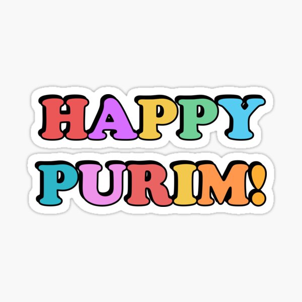 Item preview, HAPPY PURIM colorful letters designed and sold by Inspirationmotivation.