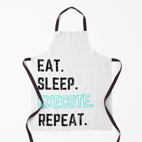 Item preview, Eat Sleep Execute Repeat blue distressed white background designed and sold by KingsManKind.