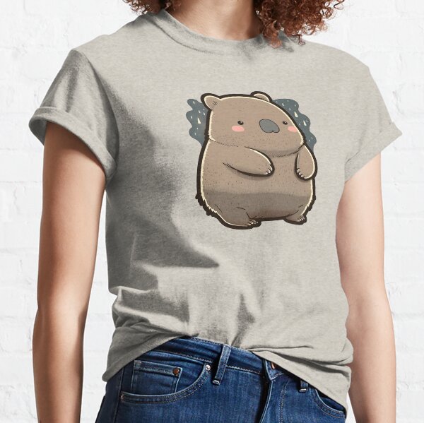 Vista previa del artículo con la obra «Wombat gordo», diseñado y vendido por CutePlanetEarth.