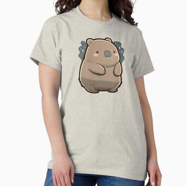 Vista previa del artículo con la obra «Wombat gordo», diseñado y vendido por CutePlanetEarth.