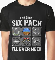 Lustiges Pilot-Zitat-Cockpit-Flugzeug-Fluginstrumente Grafik T-Shirt