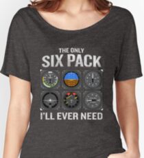 Funny Pilot Quote Cockpit Airplane Flight Intruments Women's Relaxed Fit T-Shirt