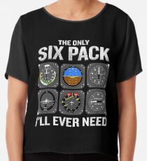 Funny Pilot Quote Cockpit Airplane Flight Intruments Chiffon Top