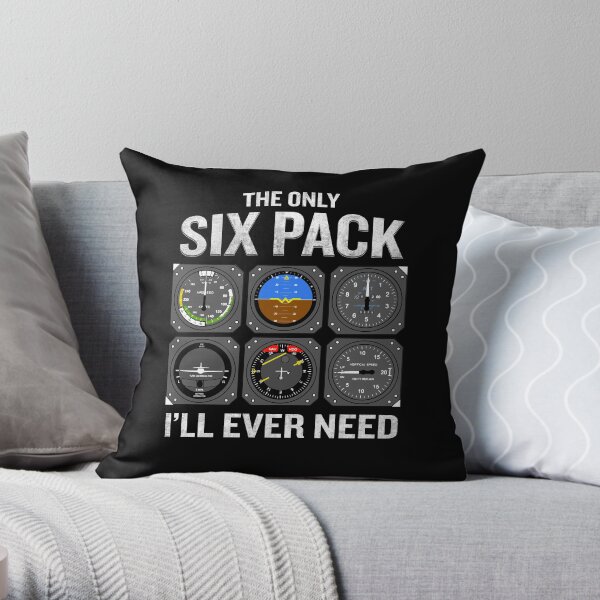 Funny Pilot Quote Cockpit Airplane Flight Intruments Throw Pillow