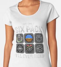 Camiseta premium para mujer Funny Pilot Quote Cockpit Airplane Flight Intruments