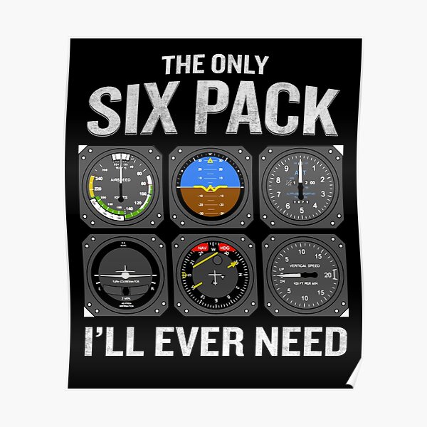 Funny Pilot Quote Cockpit Airplane Flight Intruments Poster