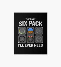 Funny Pilot Quote Cockpit Airplane Flight Intruments Art Board