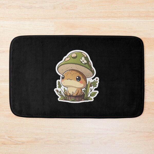 Item preview, Kawaii Frog with Mushroom Hat and Toadstools - Cottagecore Aesthetic Froggy - Chubby Amanita Muscaria Forest Themed Fantasy Sticker designed and sold by YouSsefHN05.