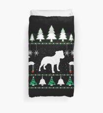 Staffordshire Bull Terrier Ugly Christmas T shirt. Duvet Cover