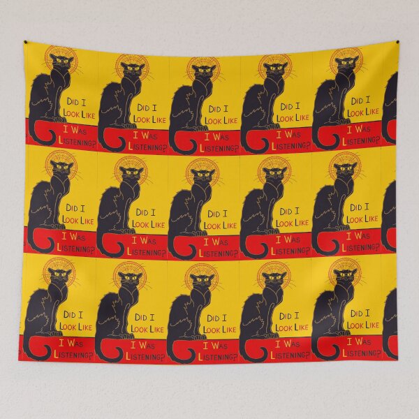 Item preview, Le Chat Noir ¿Parecía que estaba escuchando? designed and sold by QuirkyCatz.