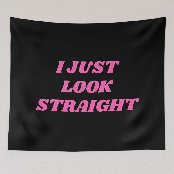 Item preview, LGBT History Month - I Just Look Straight - Funny Gay Phrases - pink text designed and sold by Inspirationmotivation.