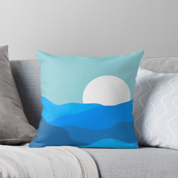 Item preview, blue minimalist landscape designed and sold by minilis.