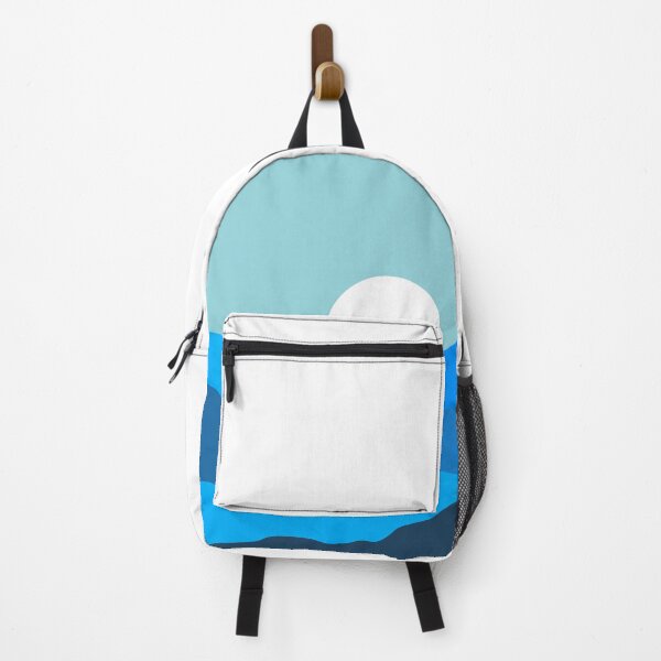 Item preview, blue minimalist landscape designed and sold by minilis.