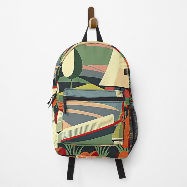 Item preview, Minimalist Dutch tulip field with a windmill designed and sold by FlatLandPrints.