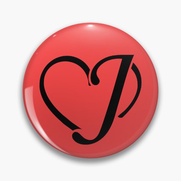 Item preview, Heart with letter J for name love valentines day, birth or wedding designed and sold by icebear22.