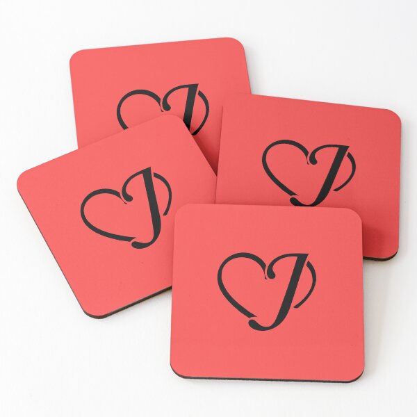 Item preview, Heart with letter J for name love valentines day, birth or wedding designed and sold by icebear22.