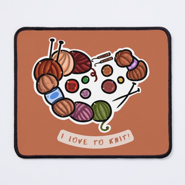 Item preview, I love to knit. Knitting. Knitting it is my love. designed and sold by MinOriCozyShop.