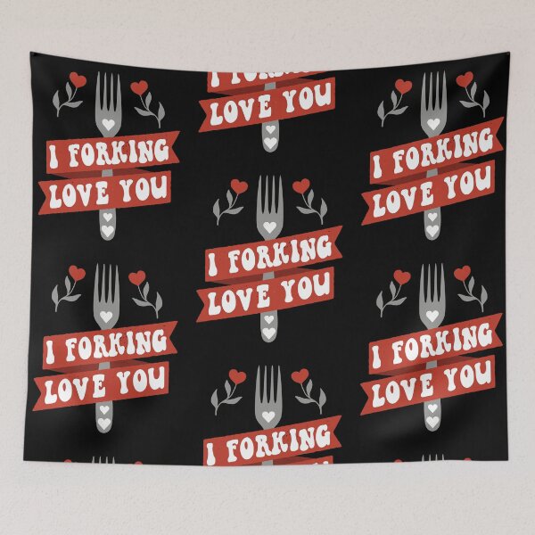 Item preview, I Forking Love You Funny Valentines Day Couples designed and sold by TKsTees.