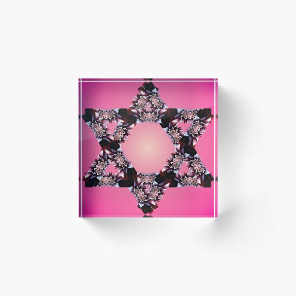 Artikelvorschau, florales jüdisches Sterndesign entworfen und verkauft von compugraphd.