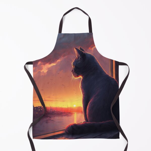 Item preview, Cat watching a sunset designed and sold by RuralGreen.