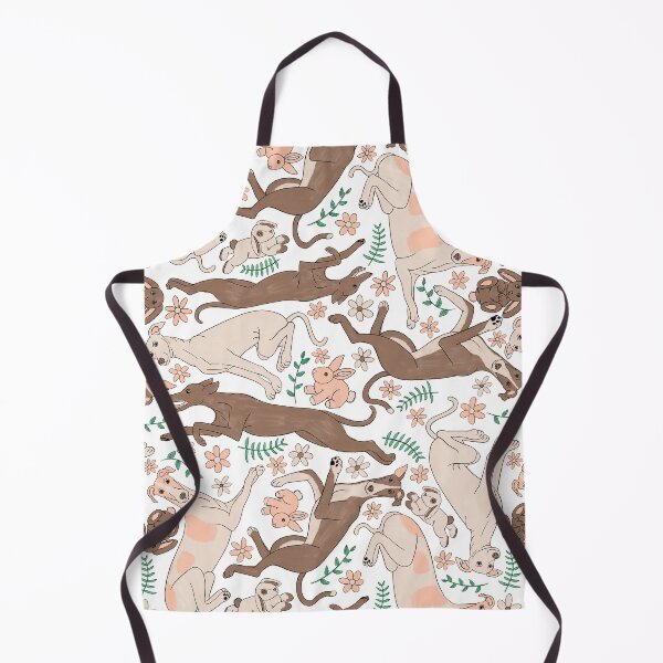 Item preview, Greyhounds Frolicking Pattern - Greyhounds & stuffed bunnies - Greyhounds Pastel Spring Palette - White designed and sold by EcoElsa.