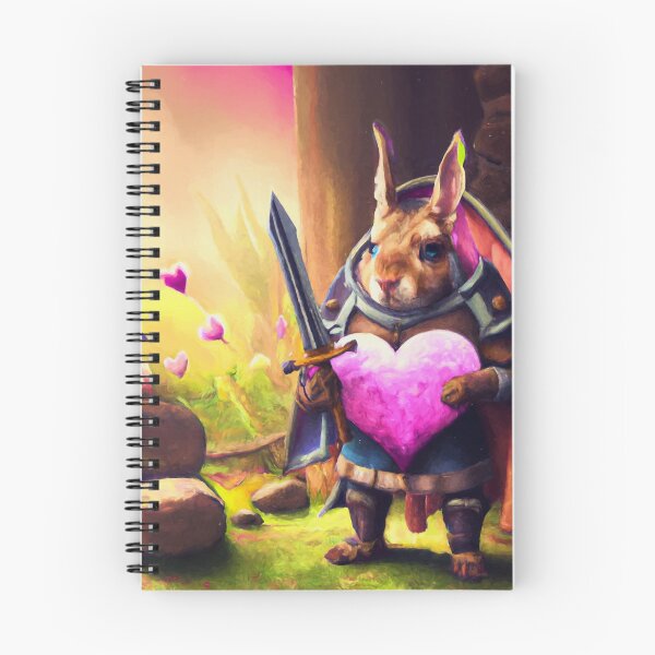 Item preview, Medieval Warrior Bunny: In Love designed and sold by ebrawne.