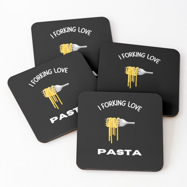 Item preview, I Forking Love Pasta - Funny Design designed and sold by RektRepublic.