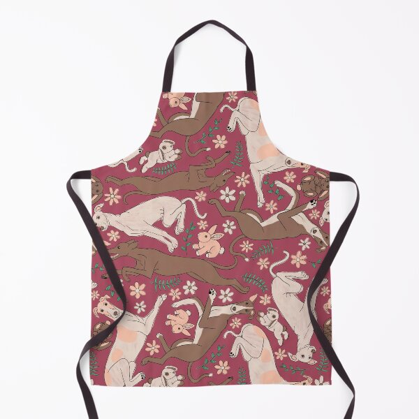 Item preview, Greyhounds Frolicking Pattern - Greyhounds & stuffed bunnies - Greyhounds Pastel Spring Palette - Light Plum Burst designed and sold by EcoElsa.