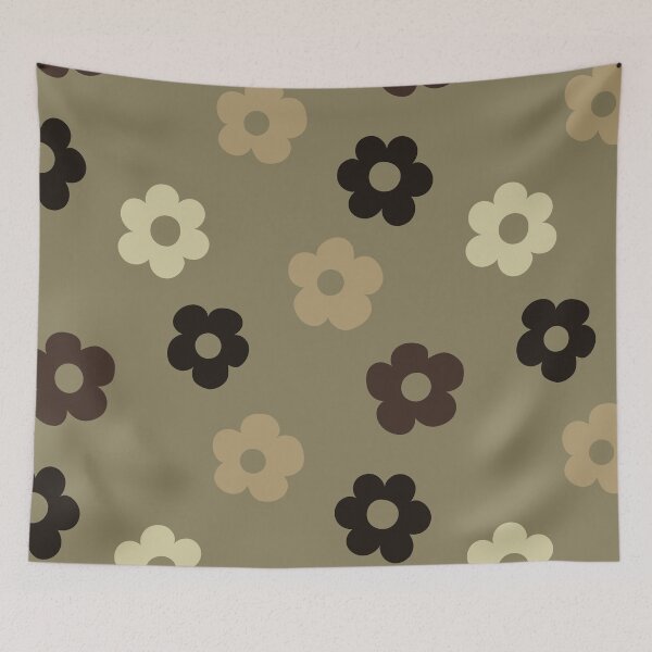 Item preview, Chunky Retro Flowers - Muted Earthy Mix designed and sold by Charredsky.