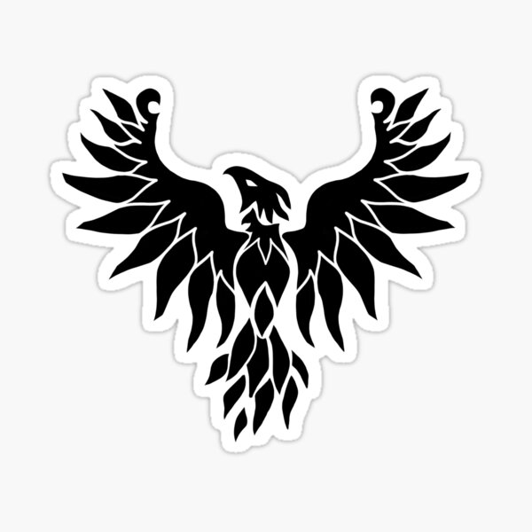 Rise From The Ashes Phoenix Car Decal - 6 Inch White Vinyl Sticker For Windows & Bumpers
