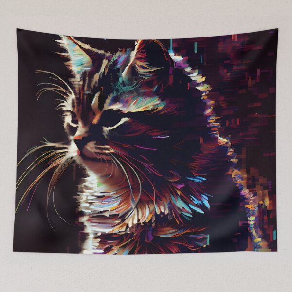 Item preview, Glitched Feline: A Digital Cat's Tale designed and sold by Digital-Dreamer.