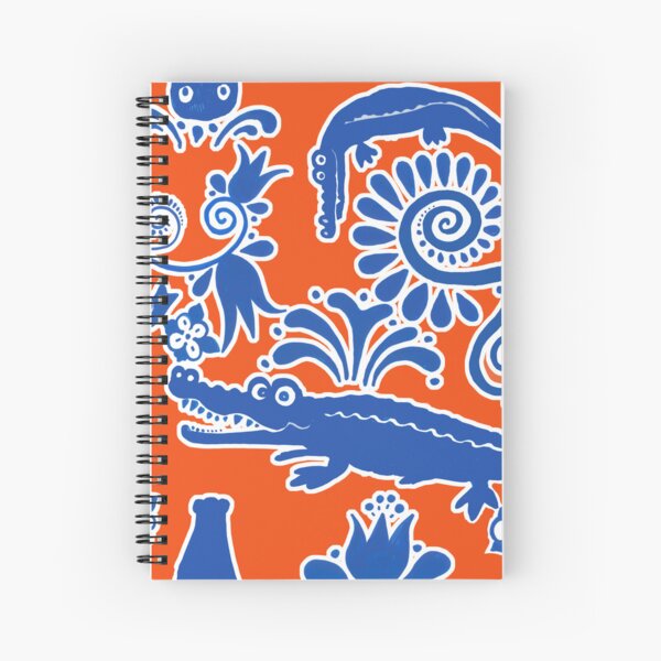 Item preview, Gator Toile Orange and Blue designed and sold by jwintercollins.