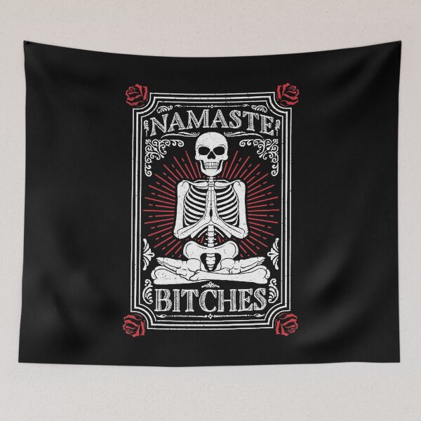 Item preview, Namaste Bitches Skeleton Yoga Tarot Card designed and sold by petestyles.