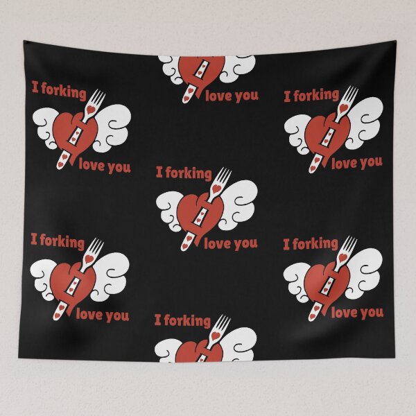 Item preview, I Forking Love You Funny Valentines Day Tattoo Couples designed and sold by TKsTees.