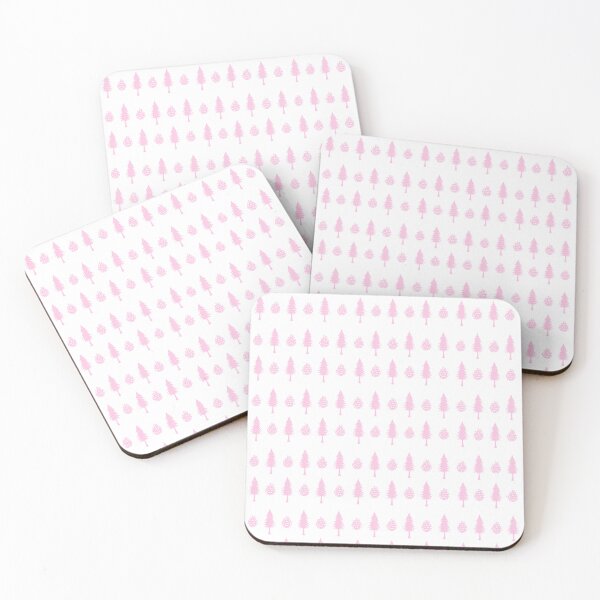 Item preview, Pine Trees, Pinecones, Pink, Small Pattern designed and sold by SpruceGooseCo.