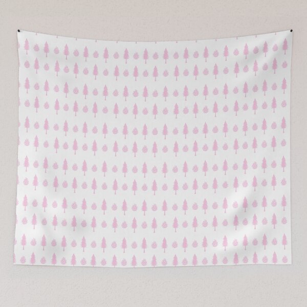 Item preview, Pine Trees, Pinecones, Pink, Small Pattern designed and sold by SpruceGooseCo.