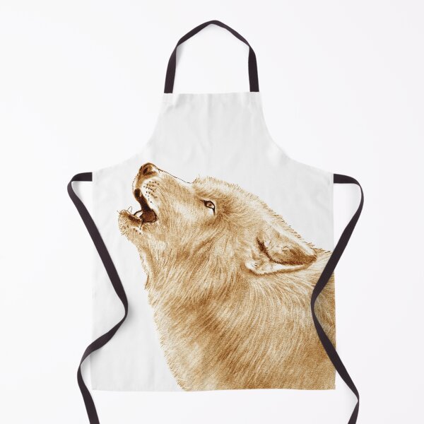Item preview, Howling wolf head - brown colorized version designed and sold by SylvieG18.